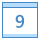 blue ui style kalender 9 icon