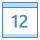 blue ui style 달력 (12) icon