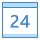 blue ui style 달력 (24) icon