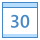 blue ui style kalender 30 icon