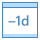 blue ui style minus 1 day icon