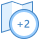 blue ui style 시간대 +2 icon