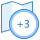 blue ui style timezone +3 icon