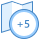 blue ui style timezone +5 icon