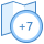 blue ui style timezone +7 icon