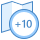 blue ui style timezone +10 icon