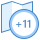 blue ui style timezone +11 icon