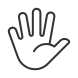 Hand With Splayed Fingers icon