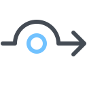 pastel color style obstacle arrow icon