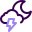 cloudy storm night icon