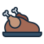 roasted chicken icon