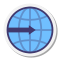 stickers style globo giratorio icon
