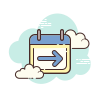 cloud style tomorrow icon