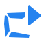 pieces style u turn to right icon