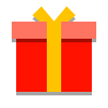 papercut style gift icon