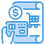 pagamento externo-compras-e-comércio eletrônico-itim2101-blue-itim2101 icon