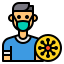 uomo con maschera icon