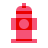 color glass style fire hydrant icon