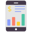 外部財務分析フィンテックと貿易フラットデザインサークル icon