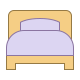 office l style single bed icon