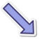 stickers style down right icon