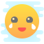 cute clipart style 행복한 눈물 icon