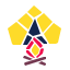 pieces style campsite icon