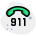Phone number with emergency service in whole icon