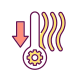 winter heating system safety icon