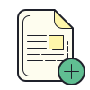 color hand drawn style create document icon