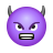 emoji style angry face with horns icon