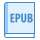 blue ui style epub icon