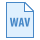 blue ui style wav 파일 icon