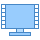 blue ui style 비디오 프레임을 표시 icon