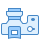 blue ui style slr 작은 렌즈 icon