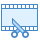 blue ui style videotrimmung icon