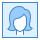 blue ui style webcam frau icon