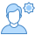 blue ui style portrait mode male icon
