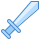 blue ui style sword icon