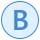 blue ui style x 박스 b icon