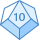 blue ui style polygonal icon