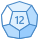 blue ui style 십이 면체 icon