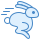 blue ui style 실행 토끼 icon