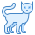 blue ui style 고양이 icon