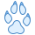 blue ui style dog paw icon