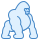 blue ui style gorilla icon