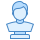 blue ui style bust icon