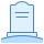 blue ui style cemetery icon
