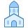 blue ui style city church icon