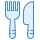 blue ui style flatware icon